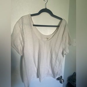 Madewell Cream Short Sleeve Top